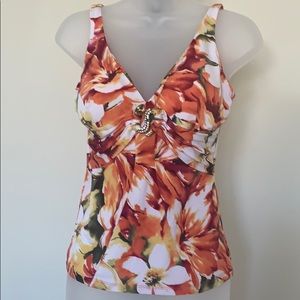 Cache Women's floral low cut top